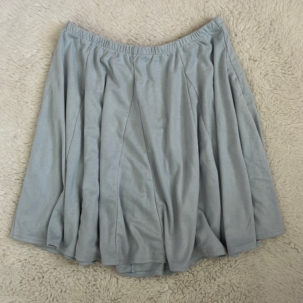 Brandy Melville Suede Light Blue Skirt Size S